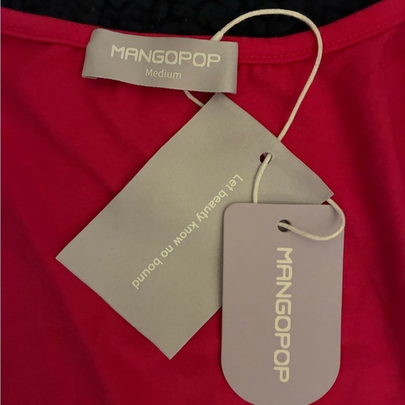 NWT Vibrant Pink Women's Square neck Bodysuit medium - Picture 2 of 5